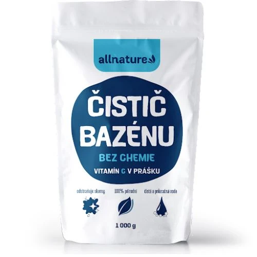Prášek s vitamínem C pro čištění bazénů