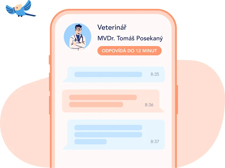 Veterinář online chat s veterinárem v mobilní aplikaci