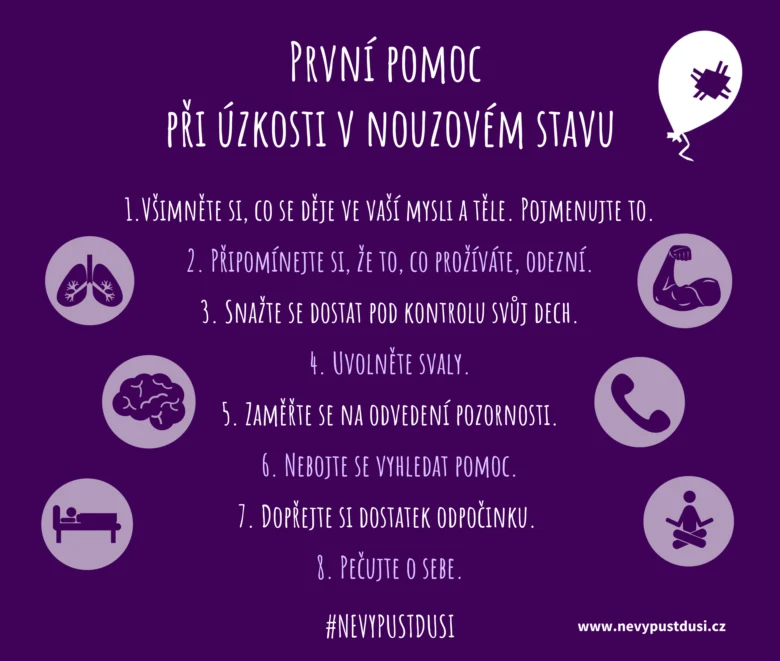 Tipy na první pomoc při úzkosti v nouzovém stavu