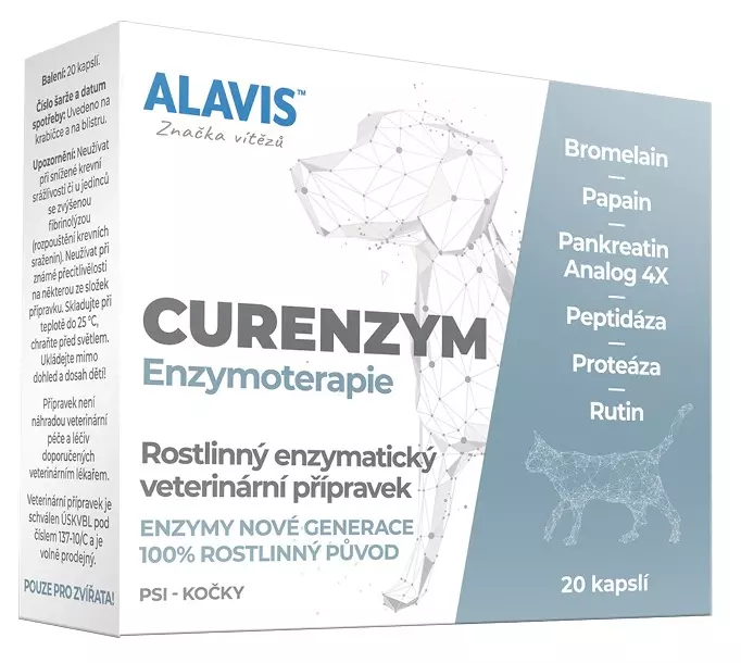 Veterinární přípravek s enzymy pro psy a kočky