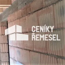 Ceny zednických prací na cihlové zeď